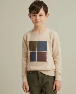 Sweater de algodão com estampado