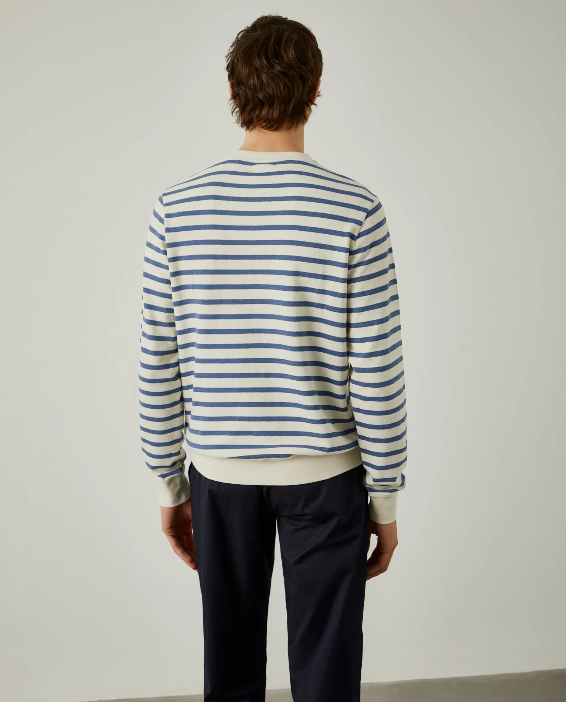 Sweater de algodão com padrão de riscas