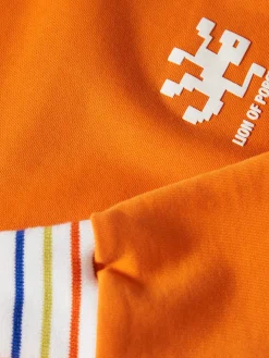 Sweater de algodão com riscas tricolor