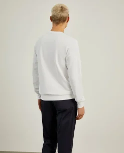 Sweater de gola redonda com estampado