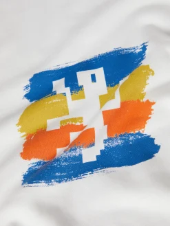 Sweater de gola redonda com estampado