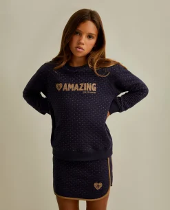 Sweater de malha com estampado