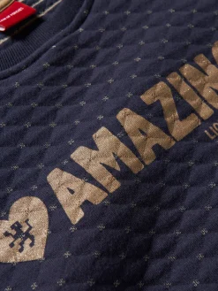 Sweater de malha com estampado