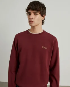 Sweater decote redondo em malha piqué