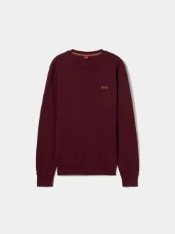 Sweater decote redondo em malha piqué