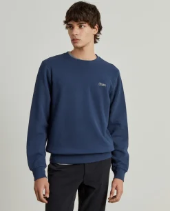 Sweater decote redondo em malha piqué