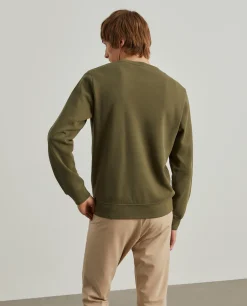 Sweater decote redondo em malha piqué