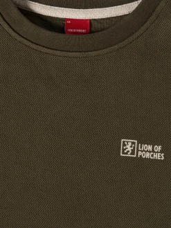 Sweater decote redondo em malha piqué