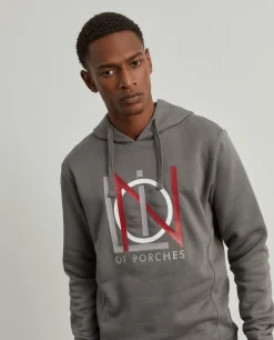 Sweater estampada com capuz