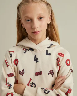 Sweater estampada com capuz