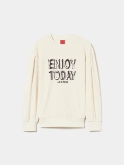 Sweater veludo com mensagem