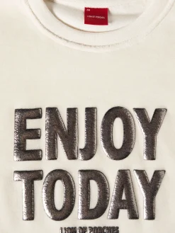 Sweater veludo com mensagem