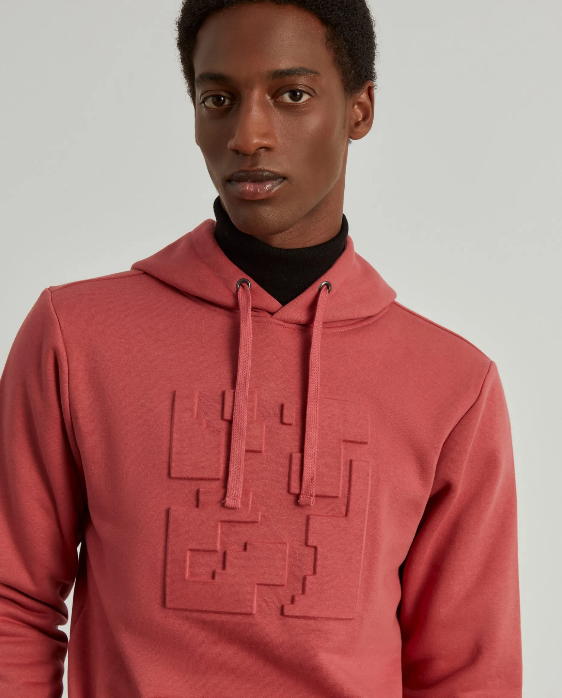 Sweatshirt com capuz mistura de algodão