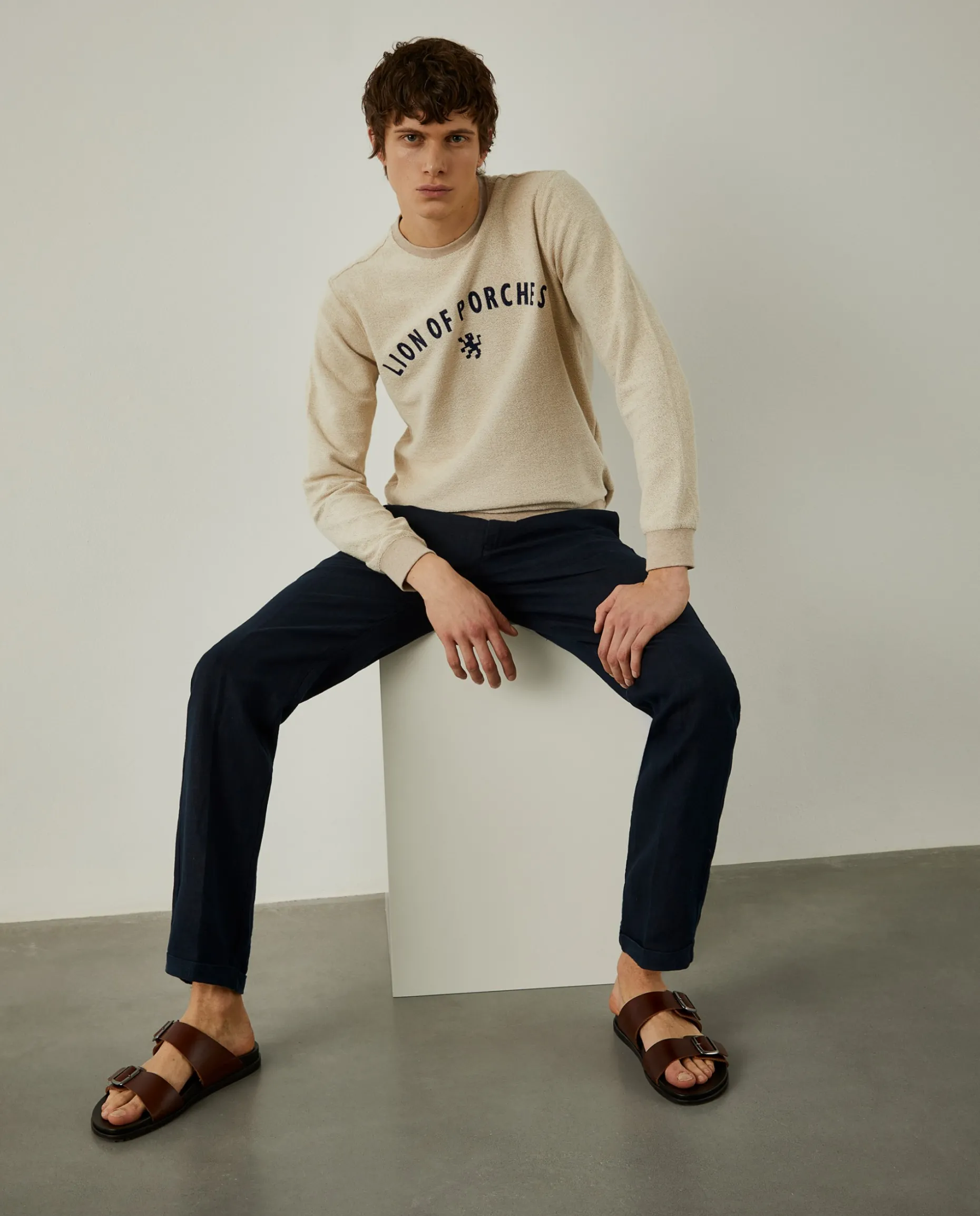 Sweatshirt de algodão com logotipo