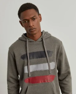 Sweatshirt hoodie com estampado