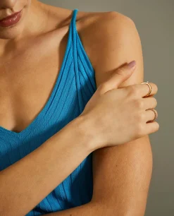 Top de malha canelada