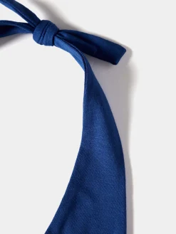 Top halter de malha com costas abertas