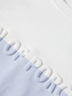 T-shirt 100% algodão com barra em contraste