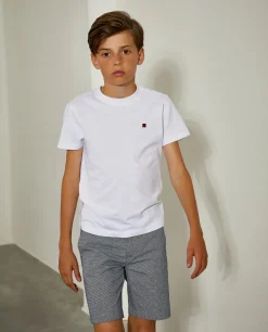 T-shirt básica de algodão