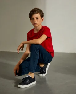 T-shirt básica de algodão