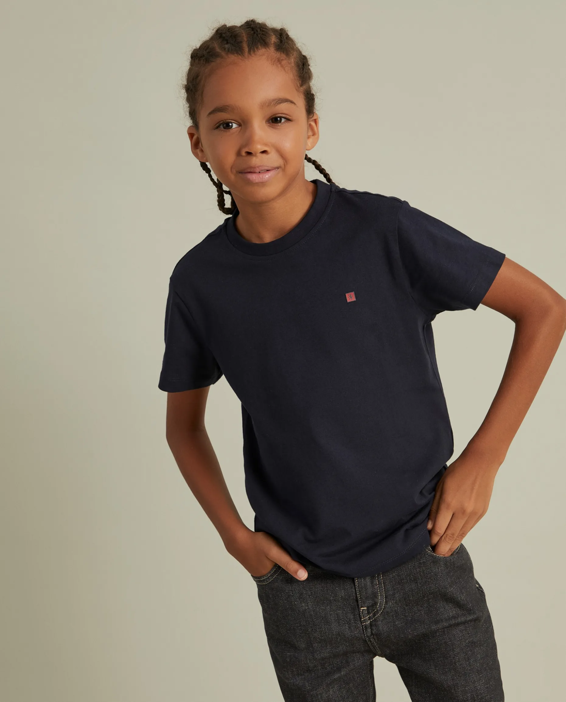 T-shirt básica de algodão