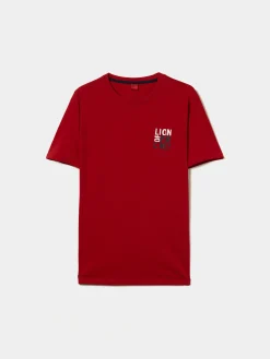 T-shirt básica de algodão