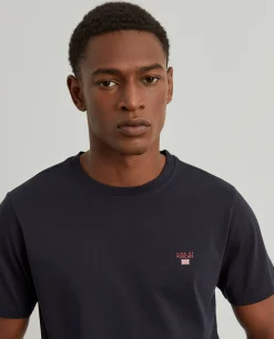 T-shirt básica de algodão