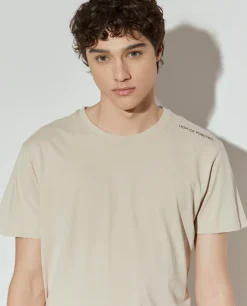 T-shirt básica de algodão