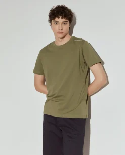 T-shirt básica de algodão