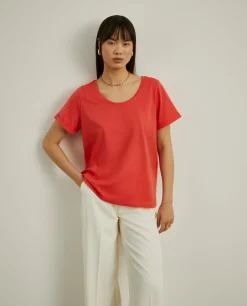 T-shirt básica de algodão