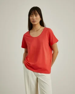 T-shirt básica de algodão