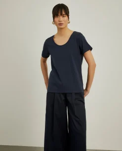 T-shirt básica de algodão