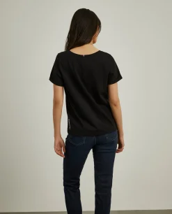 T-shirt básica de algodão