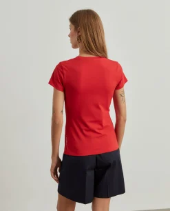 T-shirt básica de algodão