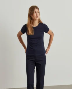 T-shirt básica de algodão