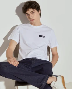 T-shirt básica de algodão