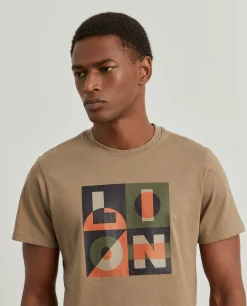 T-shirt de algodão com estampado