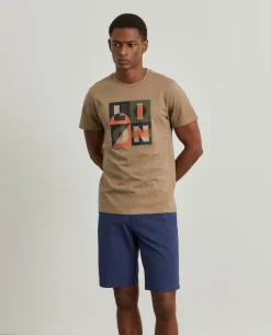 T-shirt de algodão com estampado