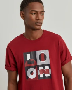 T-shirt de algodão com estampado