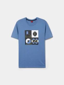 T-shirt de algodão com estampado