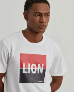 T-shirt de algodão com estampado