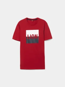 T-shirt de algodão com estampado