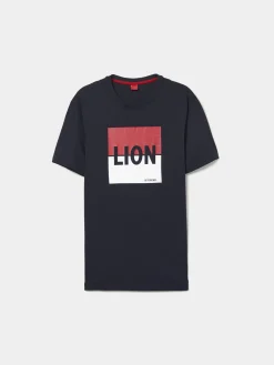 T-shirt de algodão com estampado