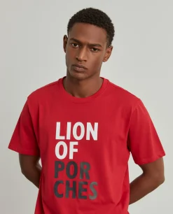 T-shirt de algodão com estampado