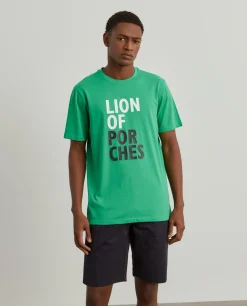 T-shirt de algodão com estampado