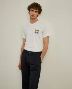 T-shirt de algodão com estampado