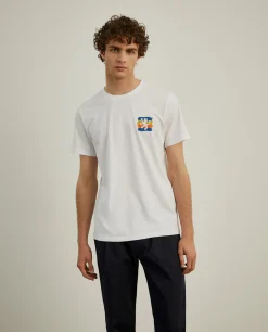 T-shirt de algodão com estampado