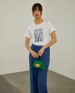 T-shirt de algodão com estampado