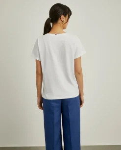 T-shirt de algodão com estampado