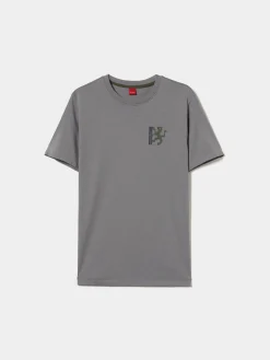 T-shirt de algodão com estampado